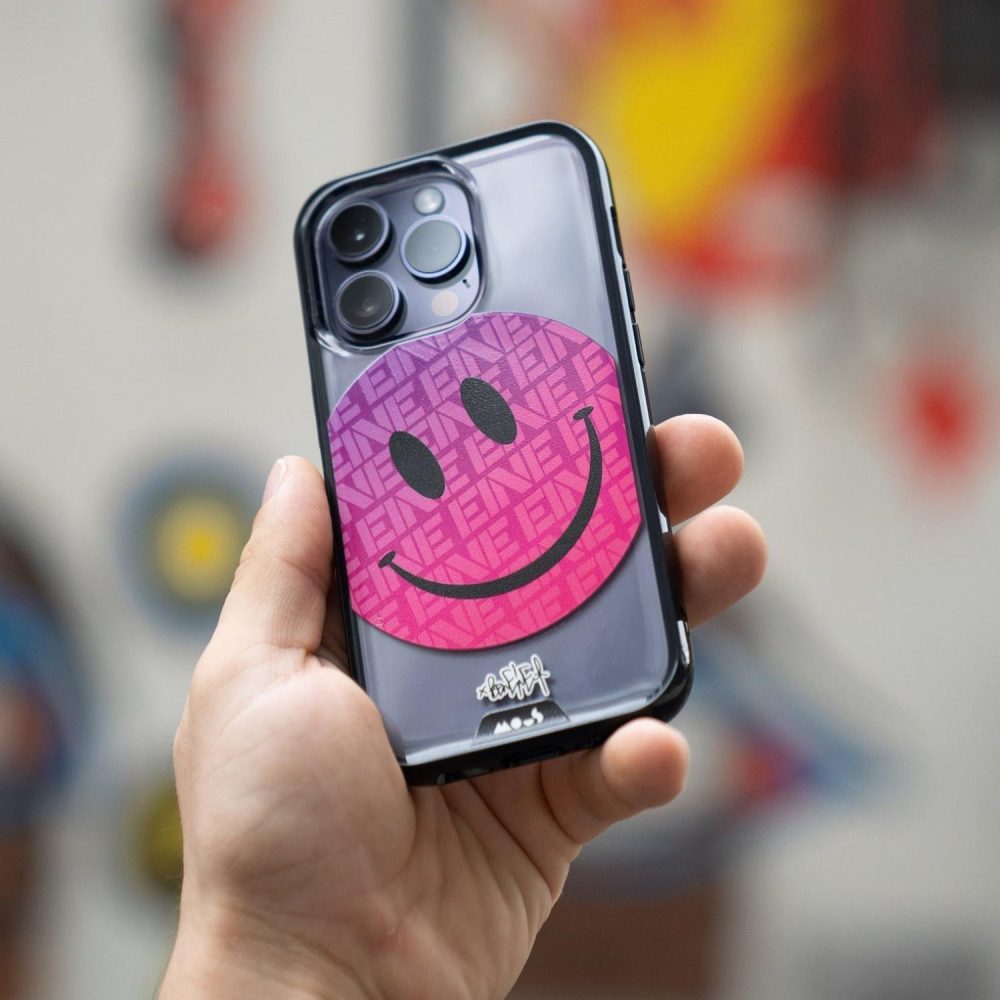 Clarity 2.0-Ben Eine Pink Smiley MagSafe® Compatible Phone Case |  iPhone 14 iPhone 14 iPhone 14