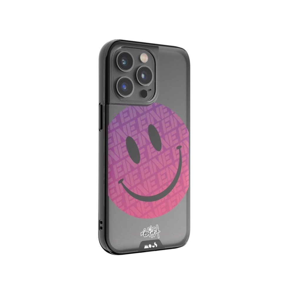 Clarity-Ben Eine Pink Smiley Printed Phone Case Clarity |  iPhone 13 Pro Max iPhone 13 Pro Max Clarity