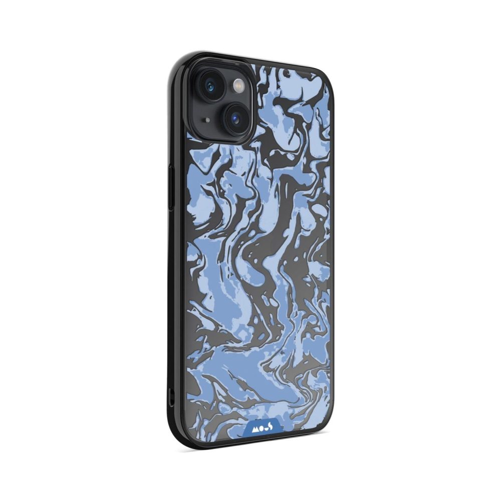 Clarity-Marbled Sky Blue Printed Phone Case Clarity |  iPhone 15 iPhone 15 Clarity